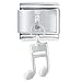 Silver Tone Musical Eighth Note Italian Charms Bracelet Link