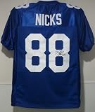 Hakeem Nicks Autographed New York Giants Blue Jersey