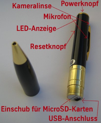 Kugelschreiber Spycam (inkl. 4GB, MicroSD, Video 720x576 + 30fps) Erfahrungen Kamera Kugelschreiber