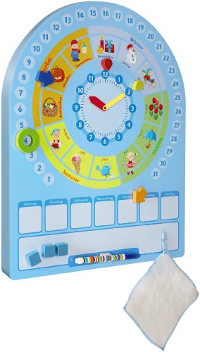 Imagen principal de Haba 8492 - Reloj de aprendizaje magnéticos, color azul