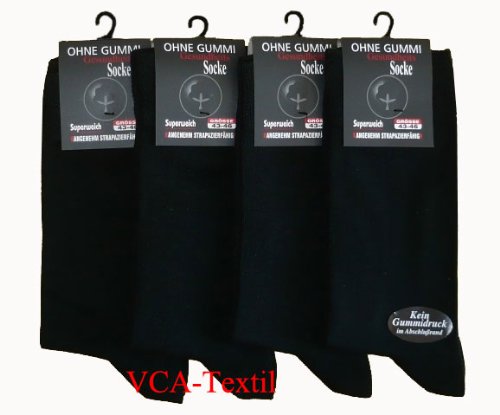 8 Paar Herren Socken schwarz, COMFORT, Ohne Gummibund, 