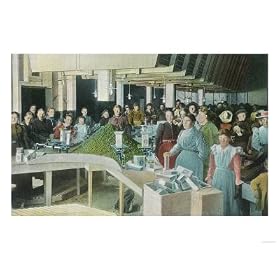 Workers Packing Seeded Raisins at Plant - Fresno, CA Giclee Poster Print
