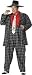 Adult Plus Size Black Zoot Suit Halloween Costume