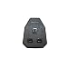 Interpower 88010980 UK/Ireland In-Line Shuttered Socket, Black, 13A Rating, 250VAC Voltage