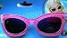 LADIES PINK POLKADOT GLASSES - 50's GREASE FANCY DRESS