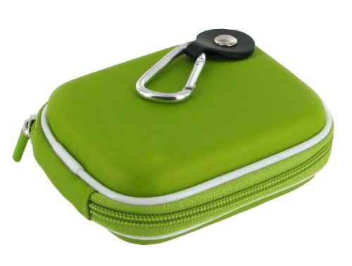rooCASE (Med EVA Green) Hard Shell Case with Memory Foam for JVC PICSIO GC-FM1BUS HD Camcorder Brilliant Blue
