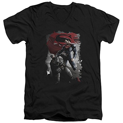 Batman v Superman Dawn Of Justice DC Comics Hero Choke Adult V-Neck T-Shirt