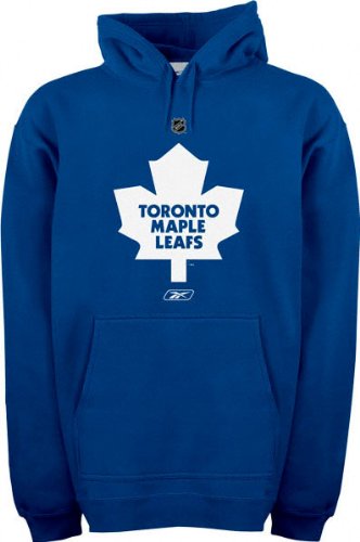 NHL Toronto Maple Leafs Primary Logo Hooded Fleece (Dark Blue, Large)