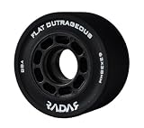 Radar Flat Outrageous Black Skate Wheels 8-Pack 88A Hardness and Size 62mm x 37mm Roller Derby Speed Skating Replacement Wheels by Riedell