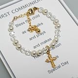 Communion Bracelet with Gold Cross