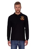 Polo Club Polo Regular Fit Ml Escudo & Corona (Negro)