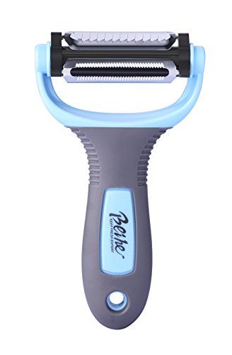 SUPRENT 3 in 1 Rotatable Fruit Vegetable Peeler, Ergonomic Handle, Stainless Steel Sharp Blade, Perfect to Peel and Julienne Potato, Carrot, Tomato, Cucumber, Apple, Pear, Blue Color