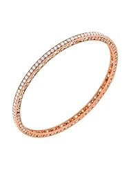 1.92 ct. tw Round Diamond Bangle Bracelet in Antique Style Setting - G-H SI1 - 14 Kt. Rose Gold