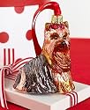Kurt Adler Noble Gems Yorkshire Terrier Glass Ornament