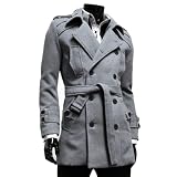 TheLees (VDC) Mens double belted trench coat