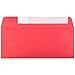 JAM PAPER #10 Business Colored Recycled Envelopes with Peel and Seal Closure - 4 1/8 x 9 1/2 - Red Recycled - 25/Pack