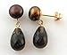 Smokey Quartz and Freshwater Brown Pearl Drop title=