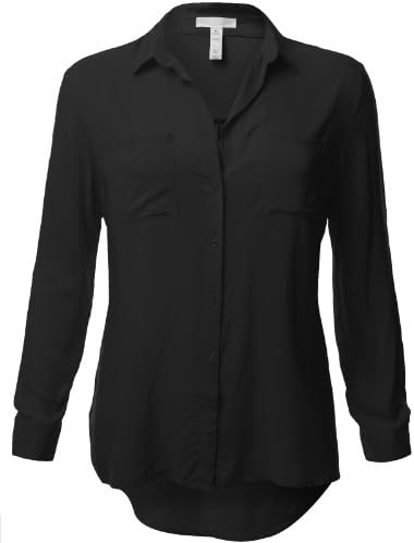 J.TOMSON PLUS Womens Long Sleeve Button Down Shirt Plus Size
