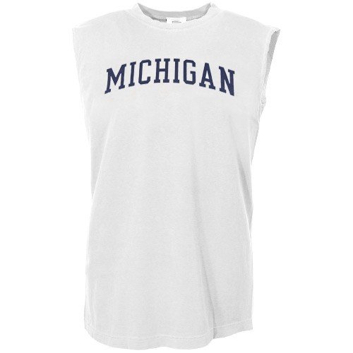 Michigan Wolverines White Shooter Sleeveless T-shirt