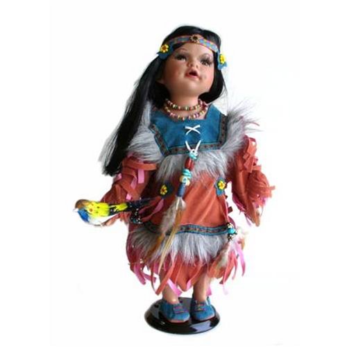 Childrens Toyshop  Toys : Native American Doll with Bird from the Cathay Collection, Assorted Dress Colors