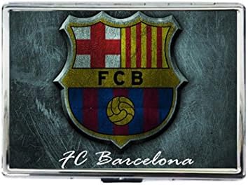 Barcelona-FC-Football retro Mice Fashion Custom Silver Color Stainless Steel Big Cigarettes Case card box Holder