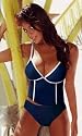 Tankini marine-wei&szlig; Damen-Tankini Blau