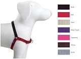 Premier Dog Nylon EASY WALK HARNESS Reduce Pulling Petite Black & Silver