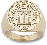 Georgia Bulldogs Solid 10K Gold Seal 5/8'' Ladies Ring Size 6.5