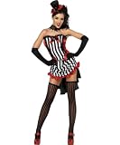 Smiffy’s Women’s Fever Madame Vamp Costume, Black/White/Red, Extra Small Picture