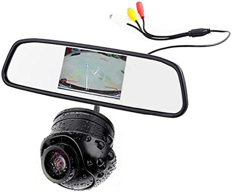 Fochutech 4.3 Inch Car LCD TV DVD Mirror Screen CCD 170° Rear View Parking Monitor Camera Kits