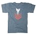 VINTAGE ''NAVAL RANK INSIGNIA'' BLUE T-SHIRT