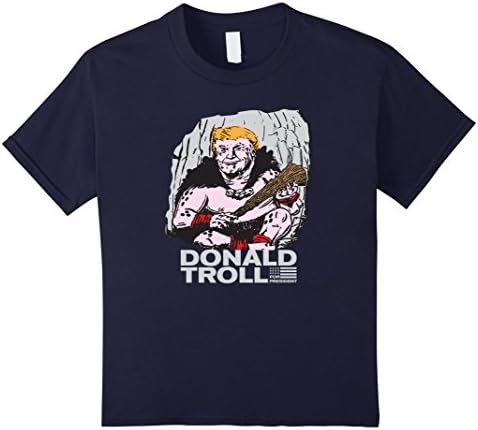 Kids Funny Don-ald Troll Tr-ump Elec-tions T-shirt 10 Navy