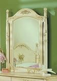 Hand-Painted Weathered Wash Finish Bedroom Mirror