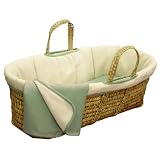 Tadpoles Sage Organic Moses Basket Set