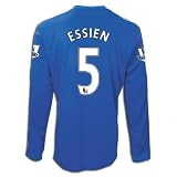 adidas Michael Essien Chelsea FC Long Sleeve Champions League Home Replica Soccer Jersey 09/10