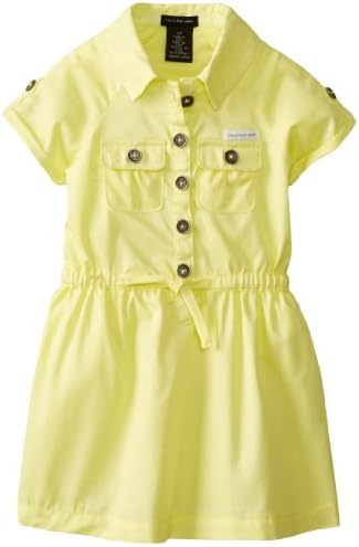 Calvin Klein Girls 2-6X Polo Dress with Two Front Pockets
