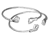 Fist .925 Sterling Silver West Indian Baby Bangles (Pair) 