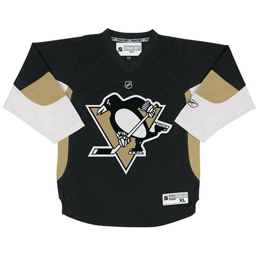 NHL Youth Pittsburgh Penguins Team Color Replica Jersey - R58Hwbpp (Black,L/XL)