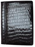 Piel Frama Black Crocodile Ipad Luxury Leather Snap Case