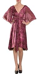 Flutter General Print Silk Evening Dress 