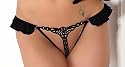 Extravaganter String, Größe L, Farbe schwarz