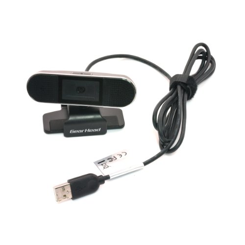 Gear Head 8MP 1080P HD Webcam with Dual Microphone WC8500HDB007B6AMF4 : image