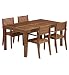 Wells Extending Table 4 Stackable Chairs