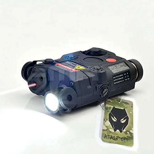 Atairsoft peq-15 style led flashlight + red laser sight…