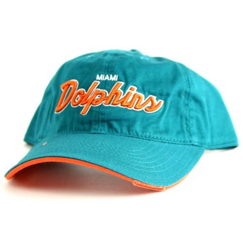 Miami Dolphins Blue Tattered Bill Adjustable Baseball Hat
