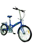 Bestco Folding Bike,20 Wheels,3 Speeds - BLUE