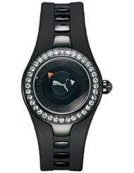 PUMA Womens PU23575.0221.936 Posh Crystal Black Rubber Watch