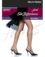 Hanes Womens Set of 3 Silk Reflections Control Top Sheer Toe Pantyhose