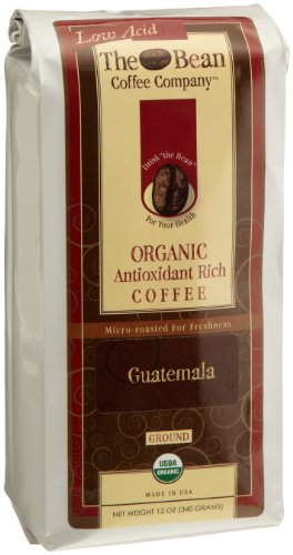 The Bean Coffee Company, Guatemala Organic Ground Coffee, 12-Ounce Bags (Pack of 2)