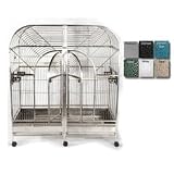 Double Macaw Bird Cage Diamond Blue